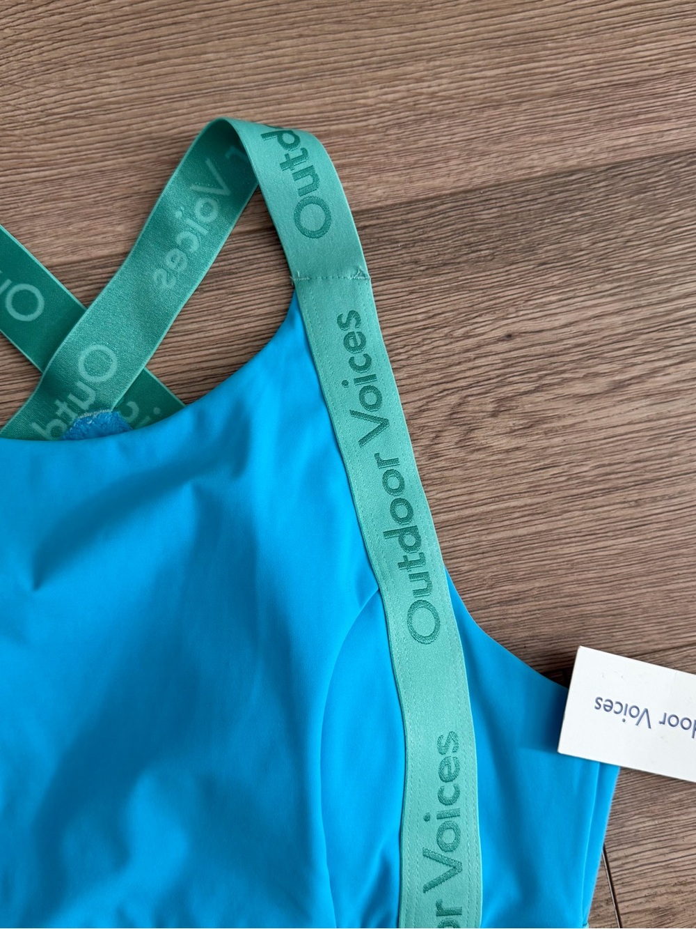 Disney Parks Outdoor Voices X Mickey Mouse Sports Bra Blue Size Medium Large NWT - Picture 3 of 5